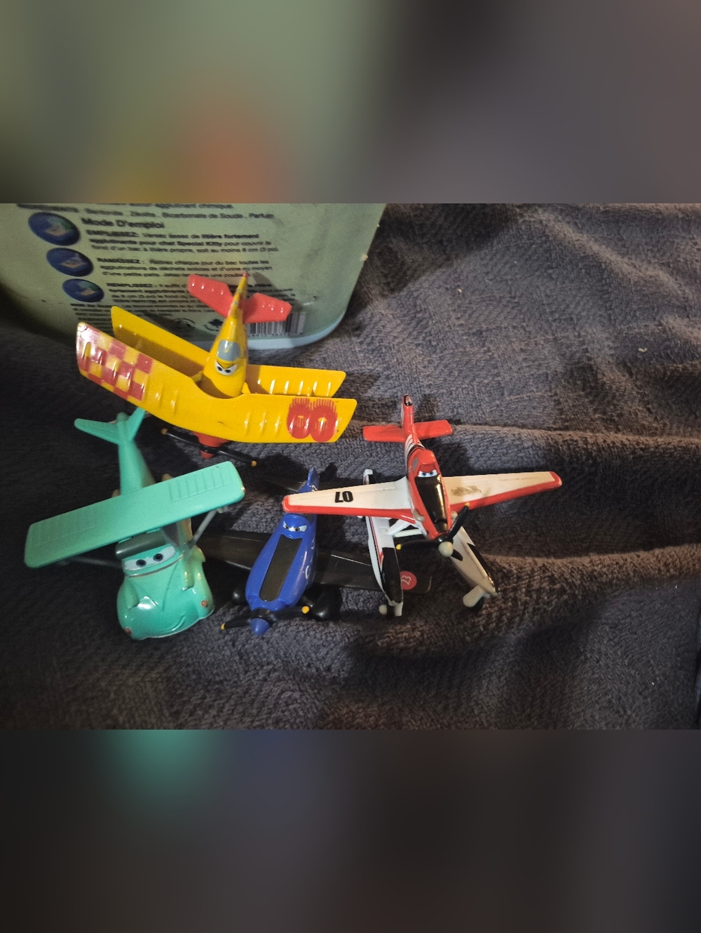 Kids Toy Airplane Pack - Yellow, Red, Teal & Blue Assortment